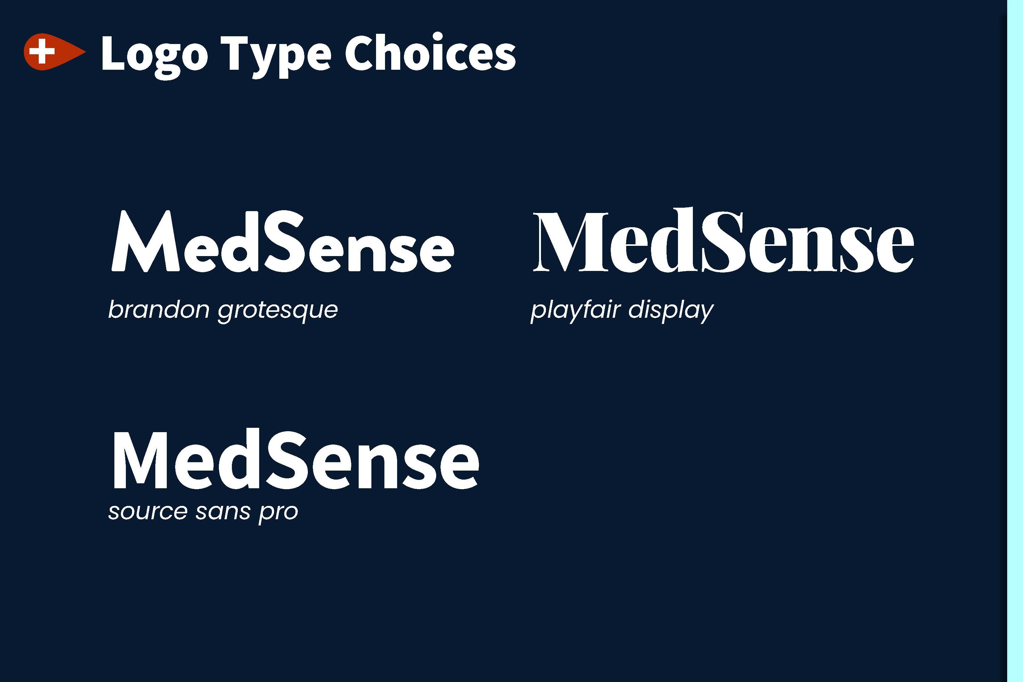 MedSense Logo Type Choices