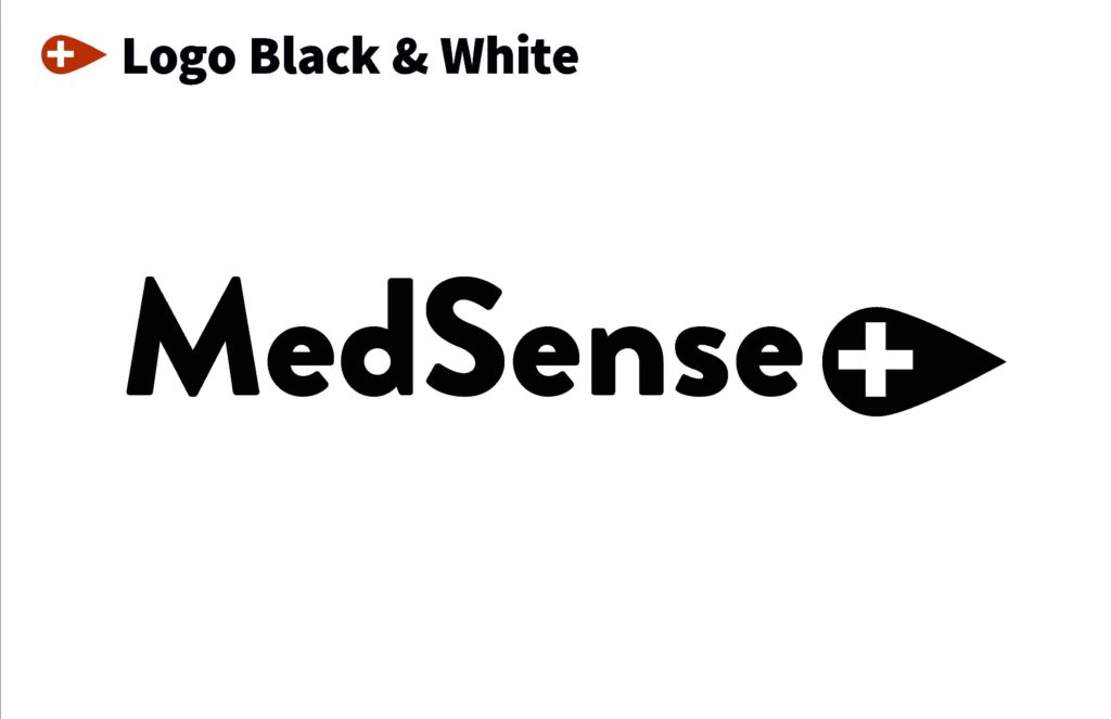 MedSense Logo Final B & W